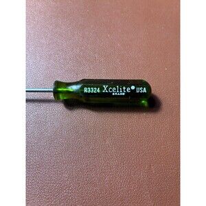 Xcelite R3324 Slotted Screwdriver Green Handle Tool with Clip USA Made